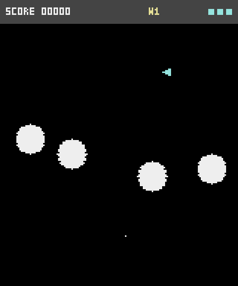 Screenshot of the ASTEROIDS challenge on 2026-09-27