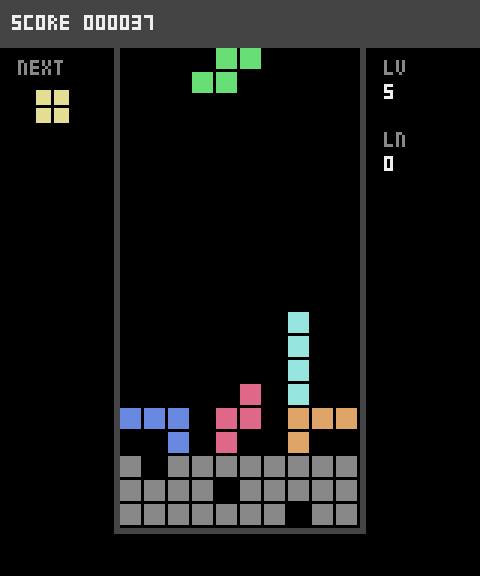 Screenshot of the TETRIS challenge on 2026-10-17