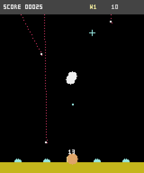 Screenshot of the MISSILE CMD challenge on 2026-10-18