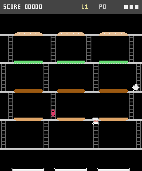 Screenshot of the BURGERTIME challenge on 2026-10-23